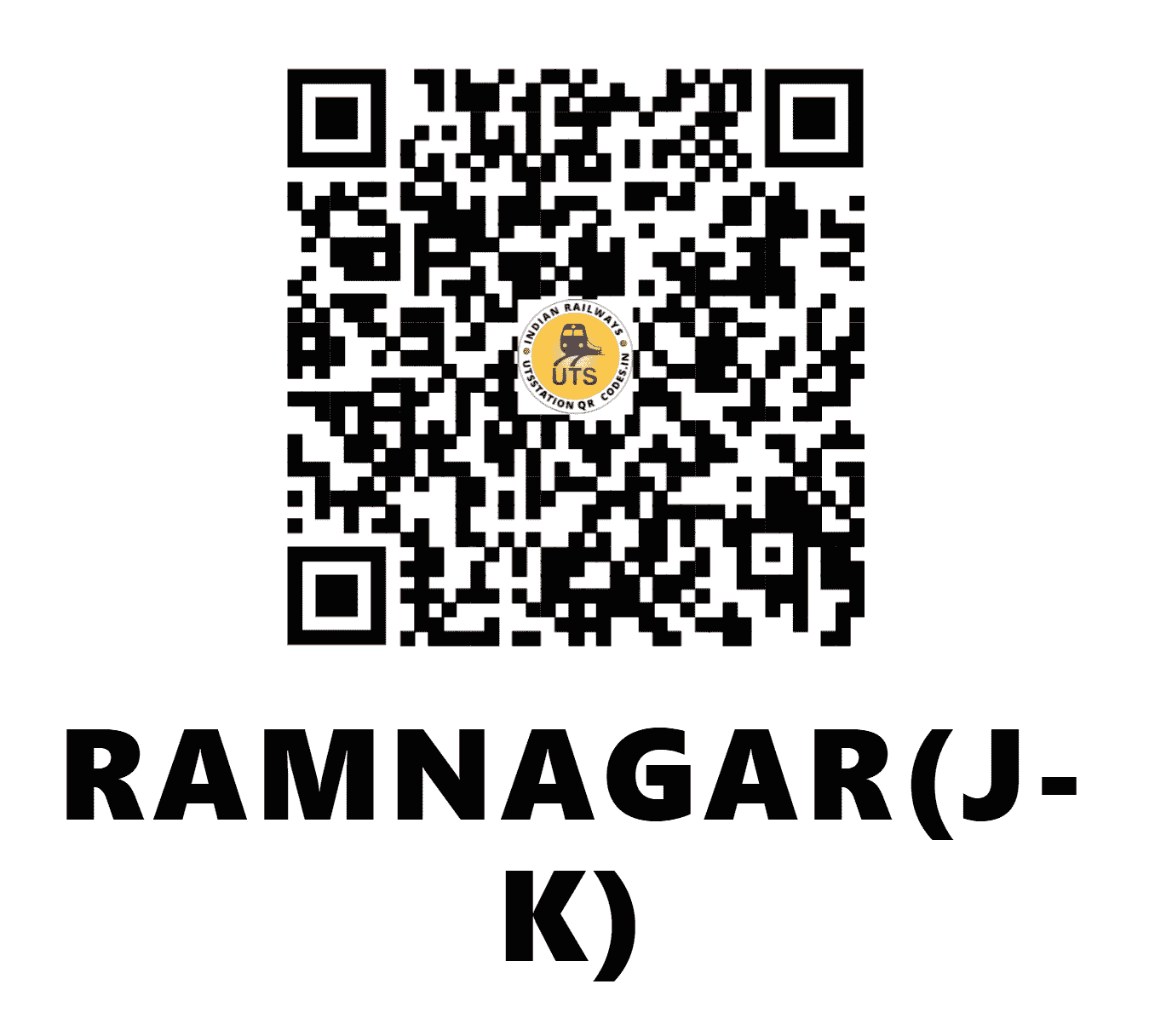 UTS QR Code for RAMNAGAR(J-K) - RMJK - NR (JAMMU AND KASHMIR)
